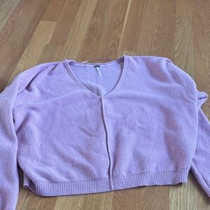 Light pink V-Neck Women's Sweater